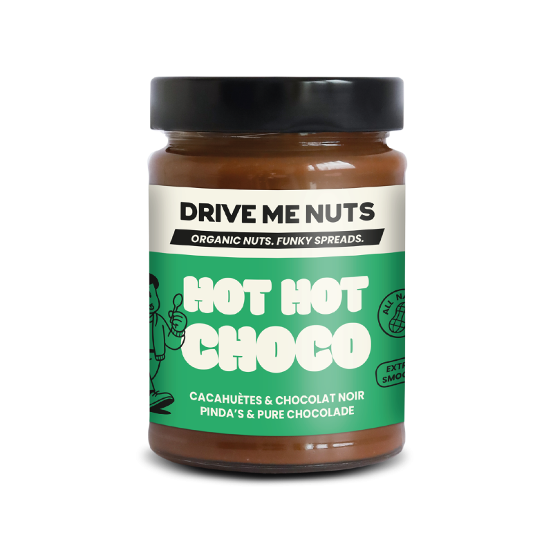 PASTĂ HOT HOT CHOCO ARAHIDE ȘI CIOCOLATĂ NEAGRĂ (265G)