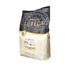 Ciocolata albă de calitate extra 27% Lubeca 1kg
