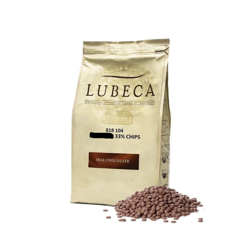 Премиальный молочный шоколад  33% какао Lubeca 5kg