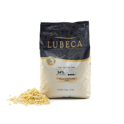 Ciocolata Alba cu un continut de 34% unt de cacao si extract natural de vanilie 5kg