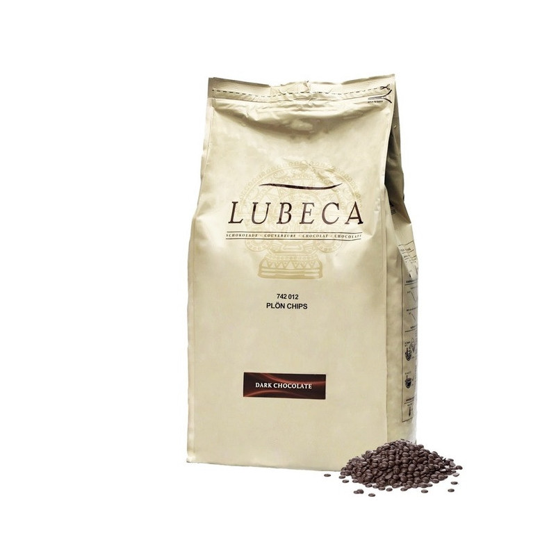 Ciocolata Lubeca neagră Gana 70% PLÖN chips de cacao 5kg