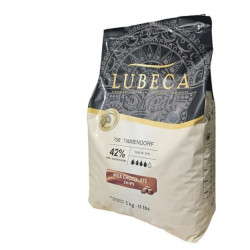 Премиальный молочный шоколад  42% какао Lubeca 1kg